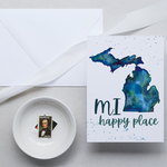 Michigan is my Happy Place Notecard with envelope