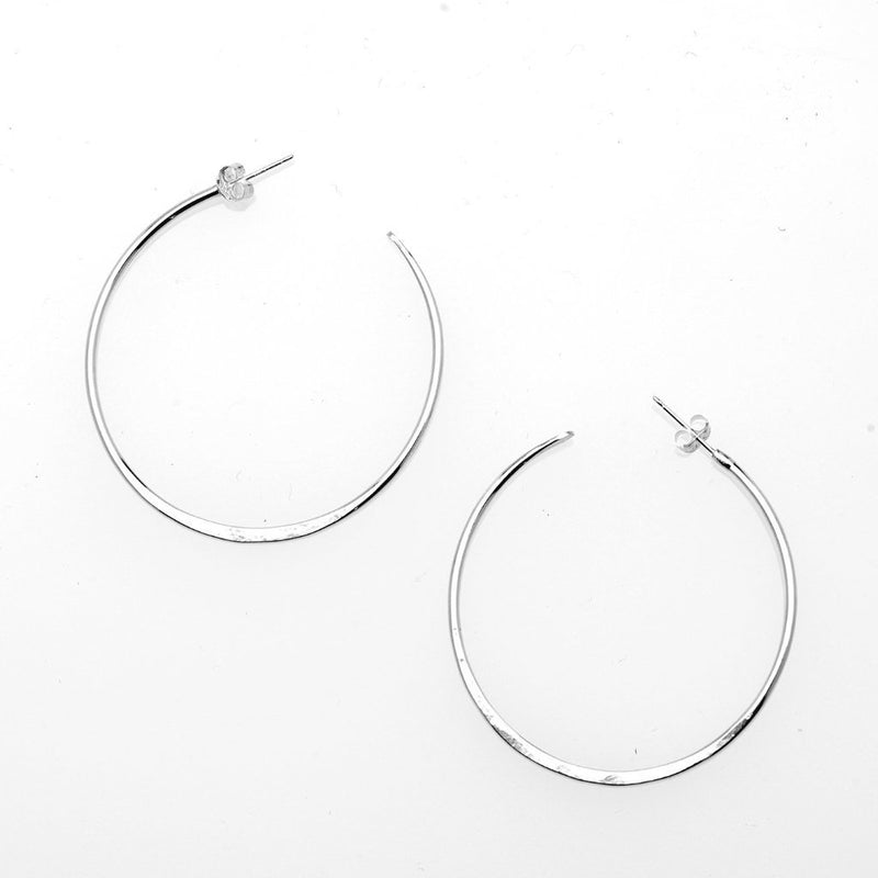 sterling silver average sized hoop earrings