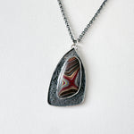 Fordite Shadowbox Textured Pendant