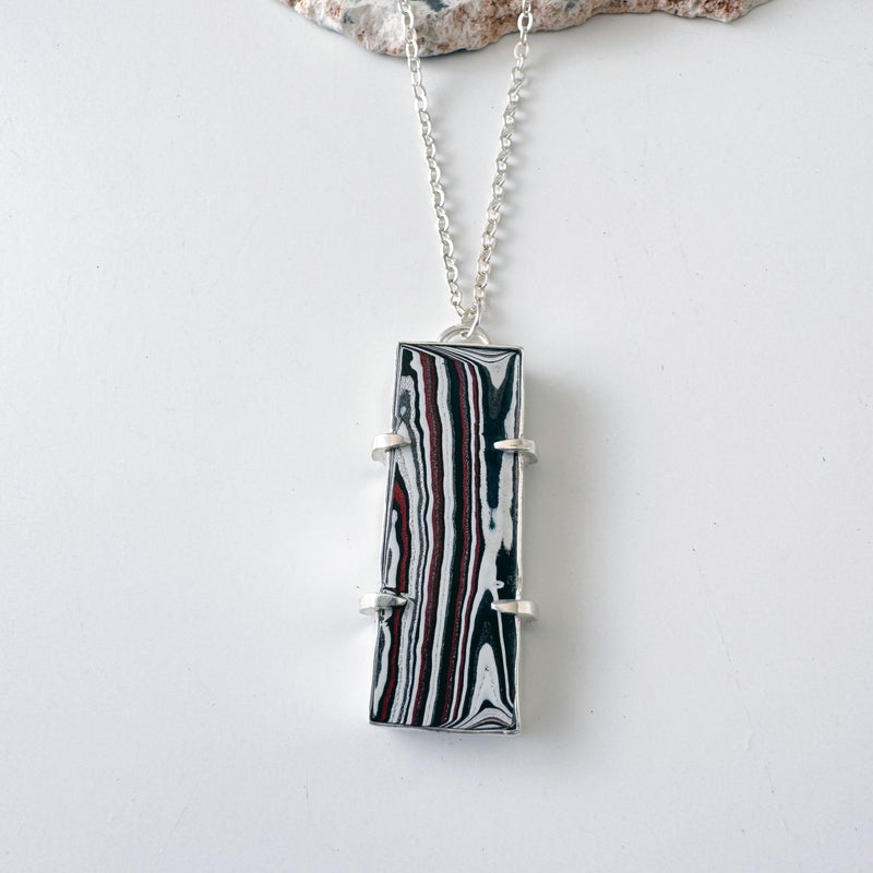 Fordite Rectangle Pendant