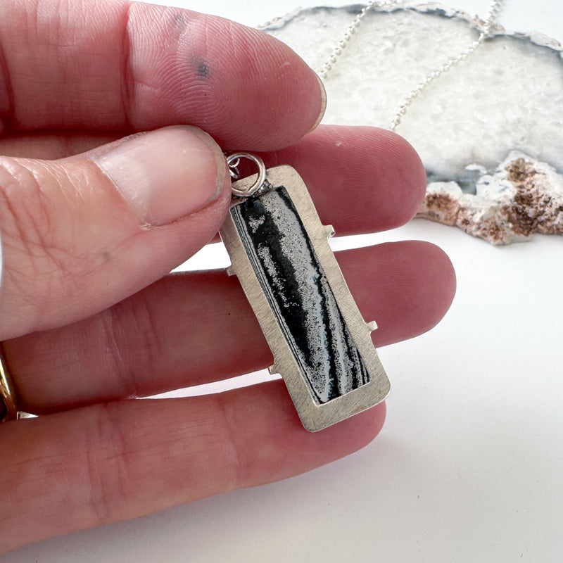 Fordite Rectangle Pendant
