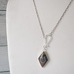 Fordite Diamond Shaped Pendant