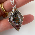 Fordite Diamond Shaped Pendant
