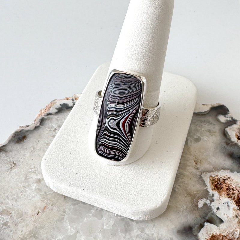 Fordite Rectangle Ring