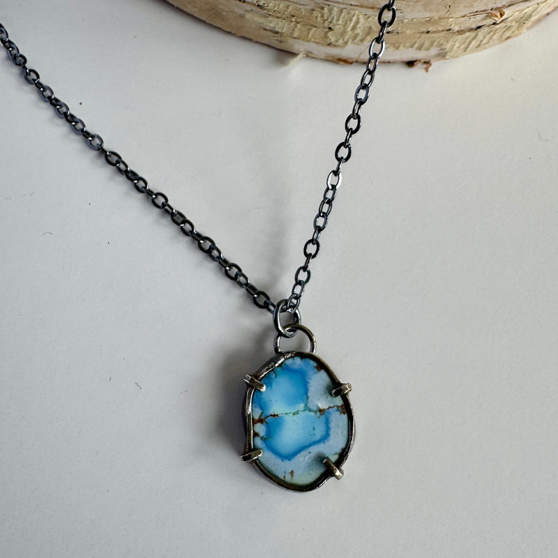 Golden Hills Turquoise Pendant with Prongs