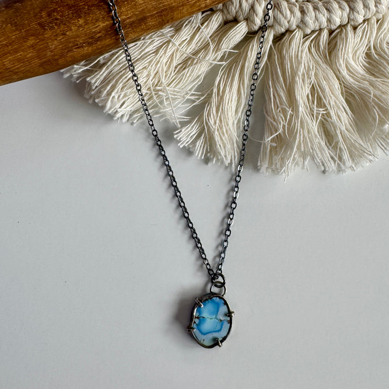 Golden Hills Turquoise Pendant with Prongs