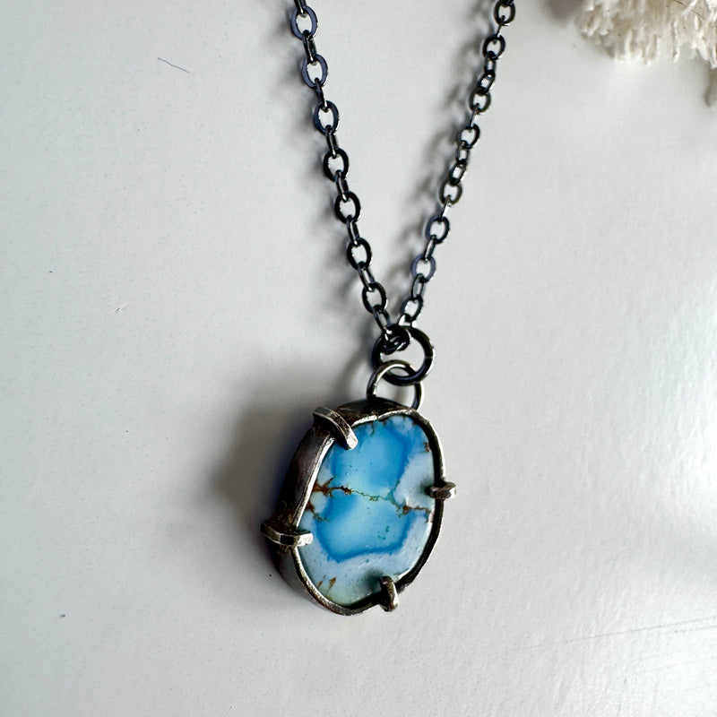 Golden Hills Turquoise Pendant with Prongs