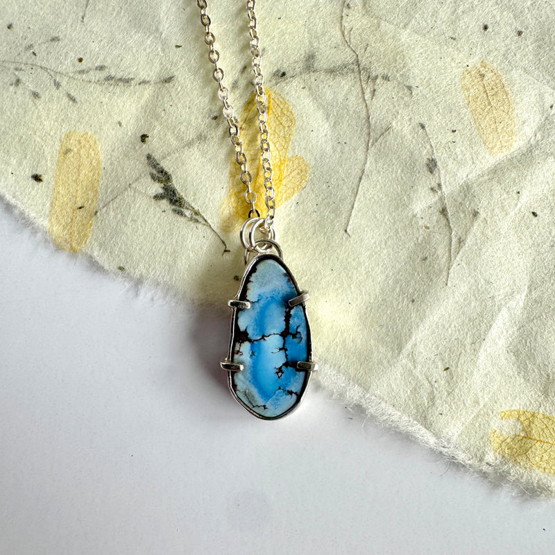 Golden Hills Turquoise Pendant with Prongs