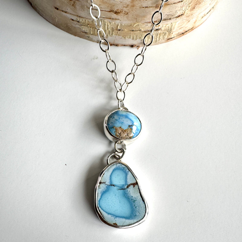 Golden Hills Turquoise Double Pendant