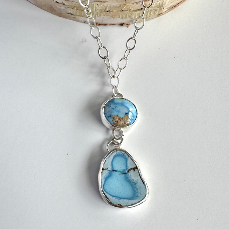 Golden Hills Turquoise Double Pendant