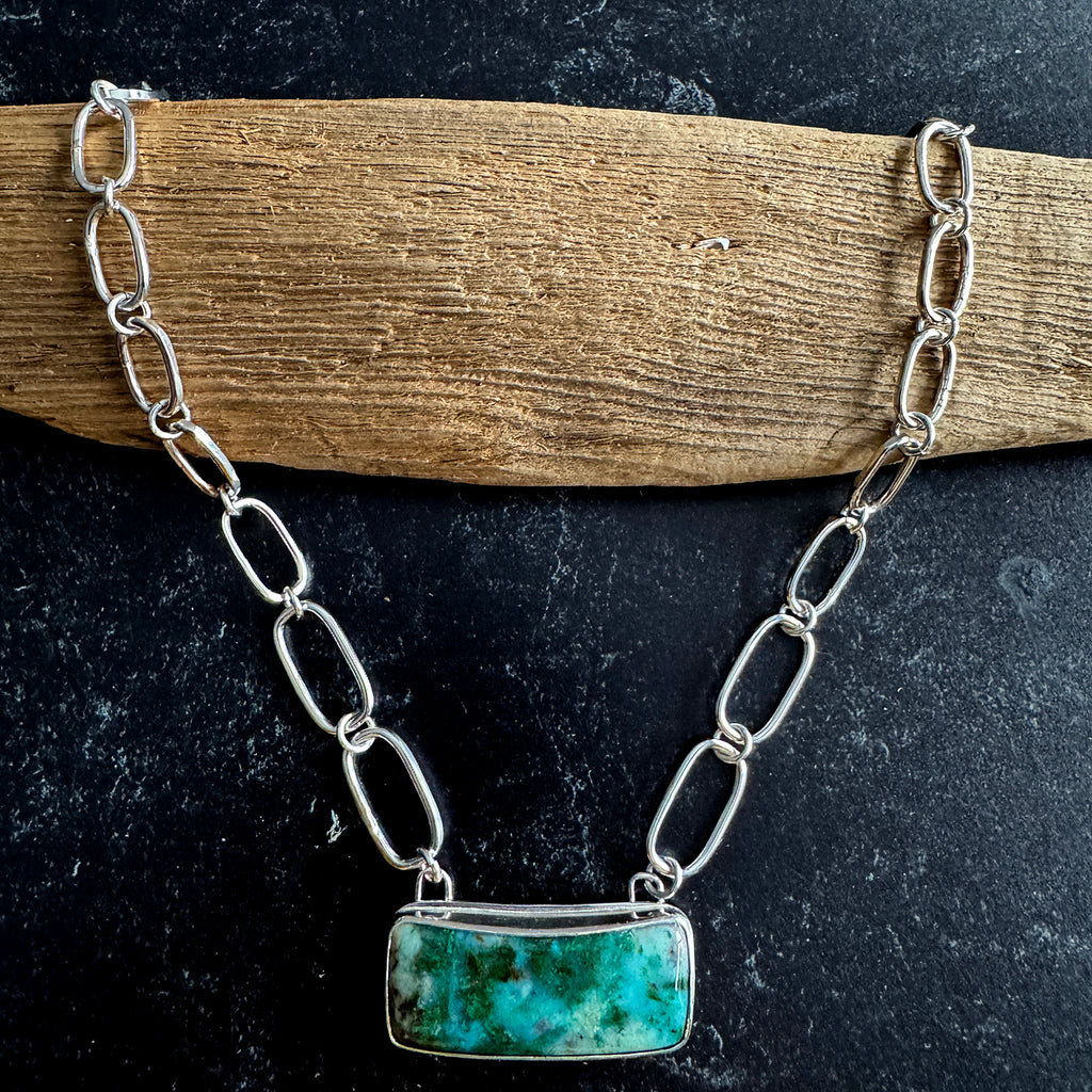 Blue Water Azurite Malachite Pendant | LLdesigns – Lisa