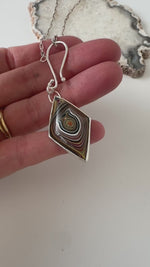 Fordite Diamond Shaped Pendant
