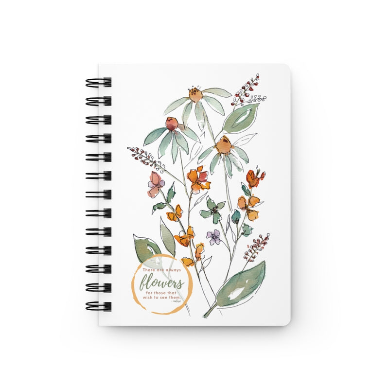 Floral Watercolor Spiral Bound Journal
