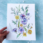 Wildflowers Watercolor Print