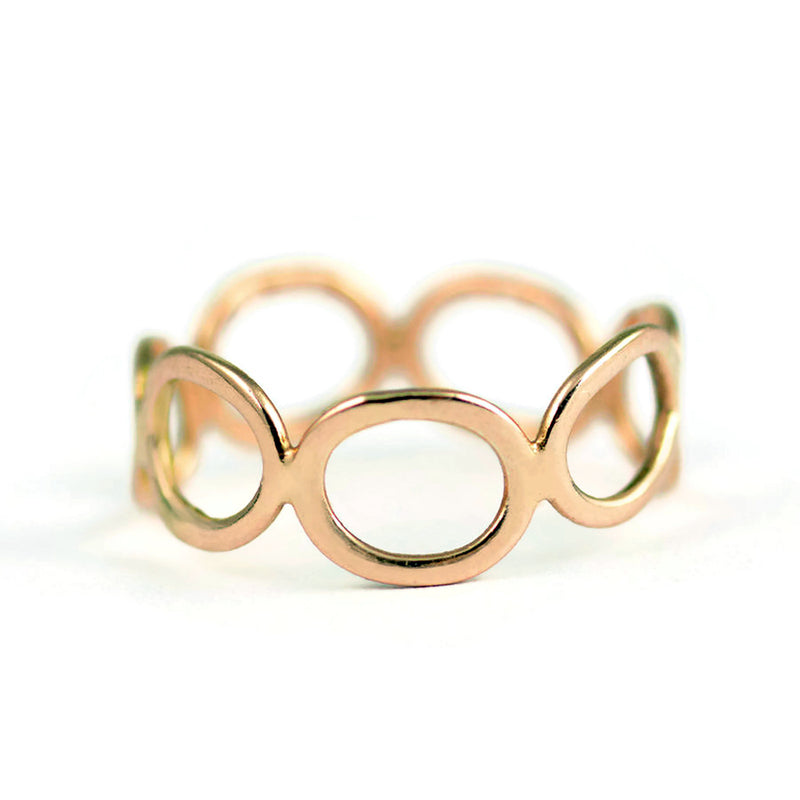gold open circle ring