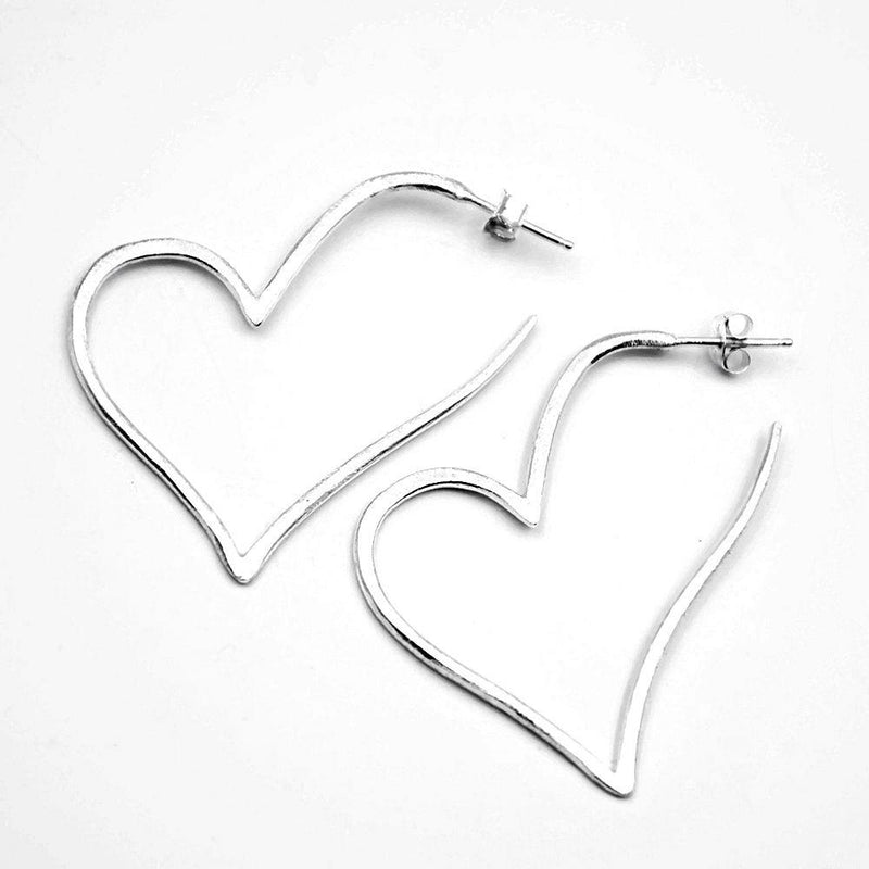 open heart shaped earrings