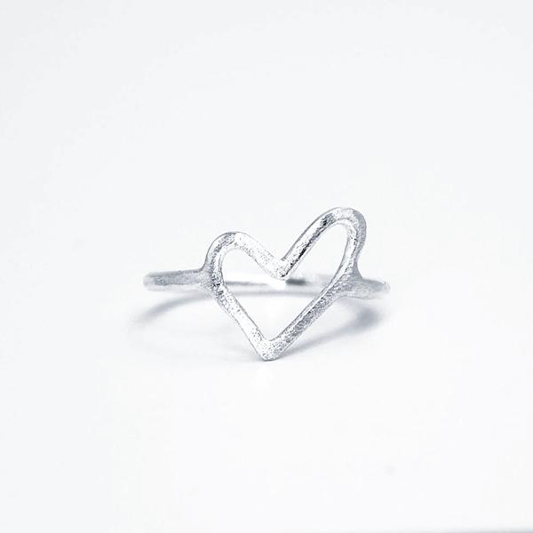 sterling silver heart ring love yourself