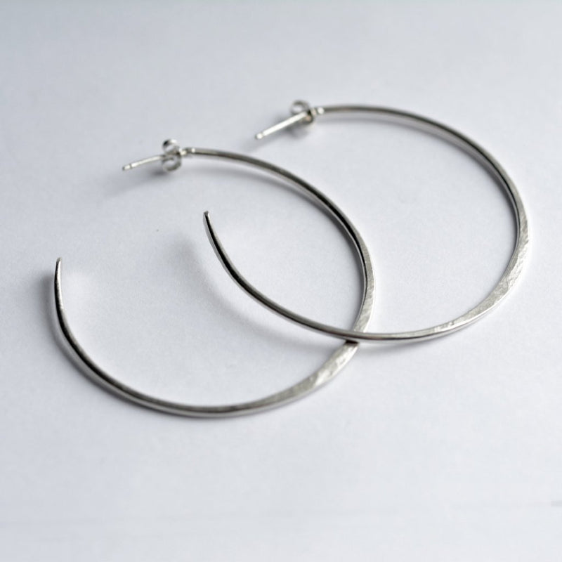 silver hoop earrings sterling silver hoop earrings