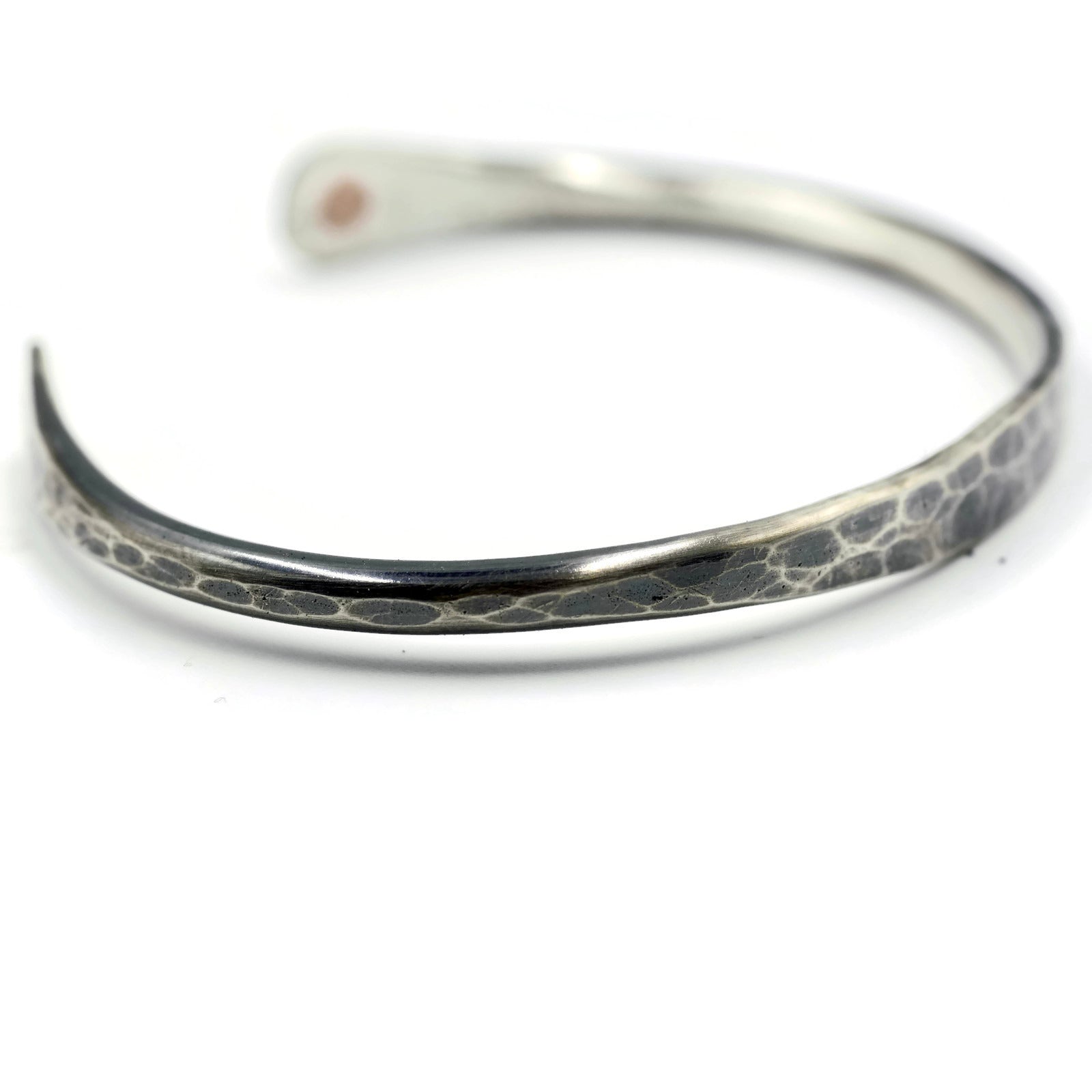 Hammered Sterling Silver Cuff Bracelet for Men or Women – Pat