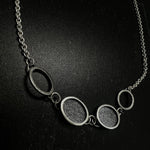 Midnight Collection Oval and Link Necklace