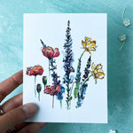 Mixed Floral Watercolor Print