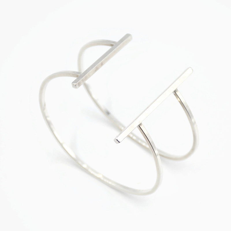 minimalist geometric cuff bracelet