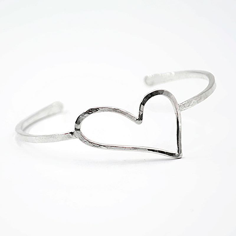 open heart cuff bracelet love yourself