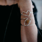open heart cuff bracelet