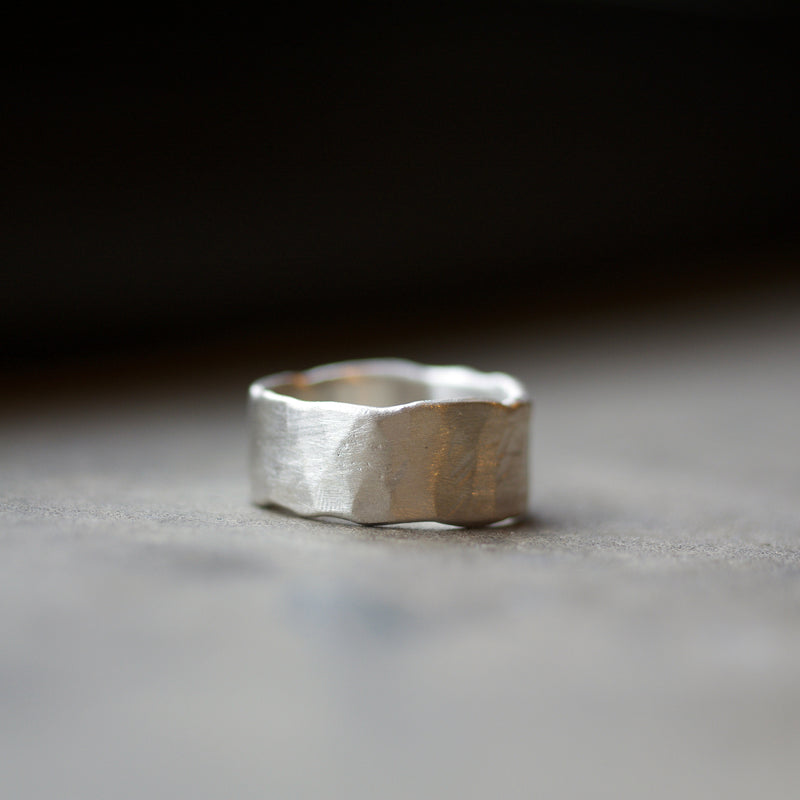 mens wedding band rustic ring for him 