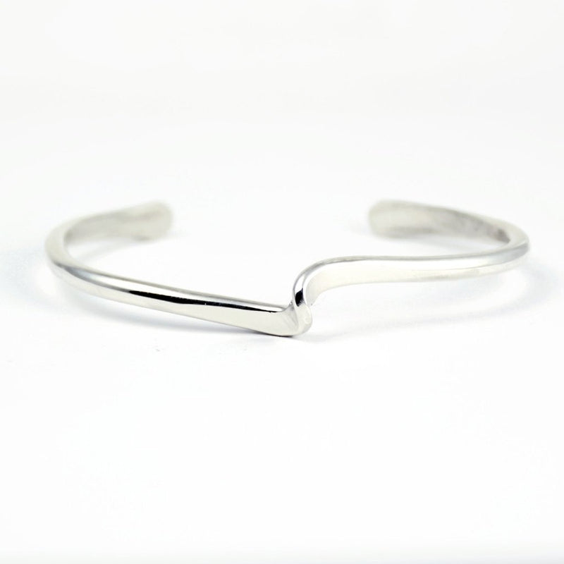 silver twisted layering cuff bracelet