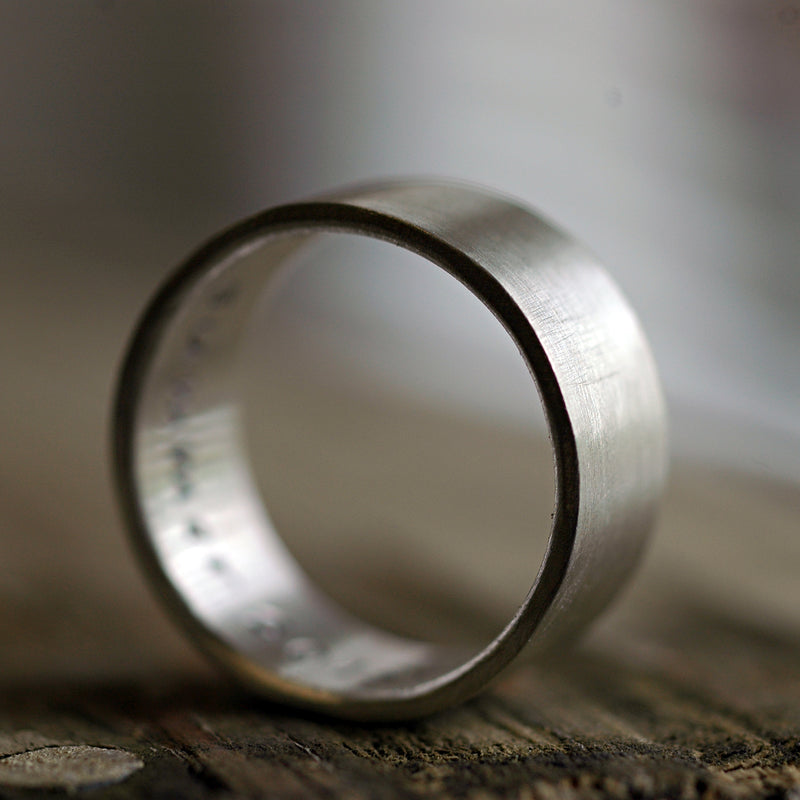 wide silver ring band