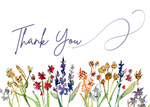 Thank You! Floral notecard with envelope set of 5