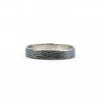 sterling silver textured wedding band for him or her