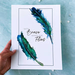 With Brave Wings She Flies Watercolor Print